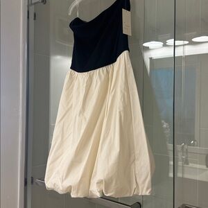 Elegant Black and White Women's Dress